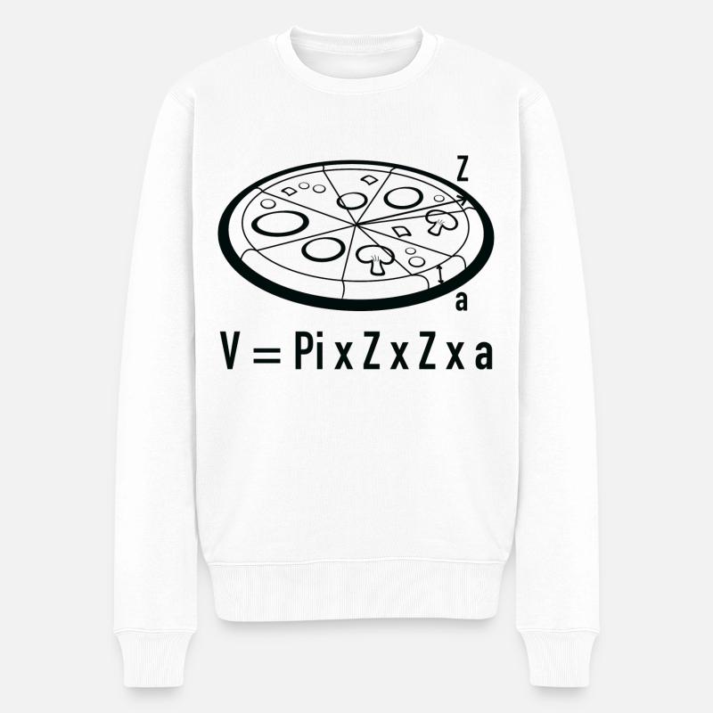Pizza Math - Pull Premium bio Homme - blanc
