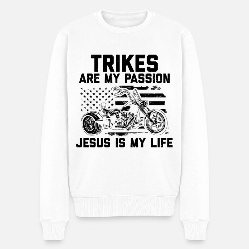 Trike - Pull Premium bio Homme - blanc