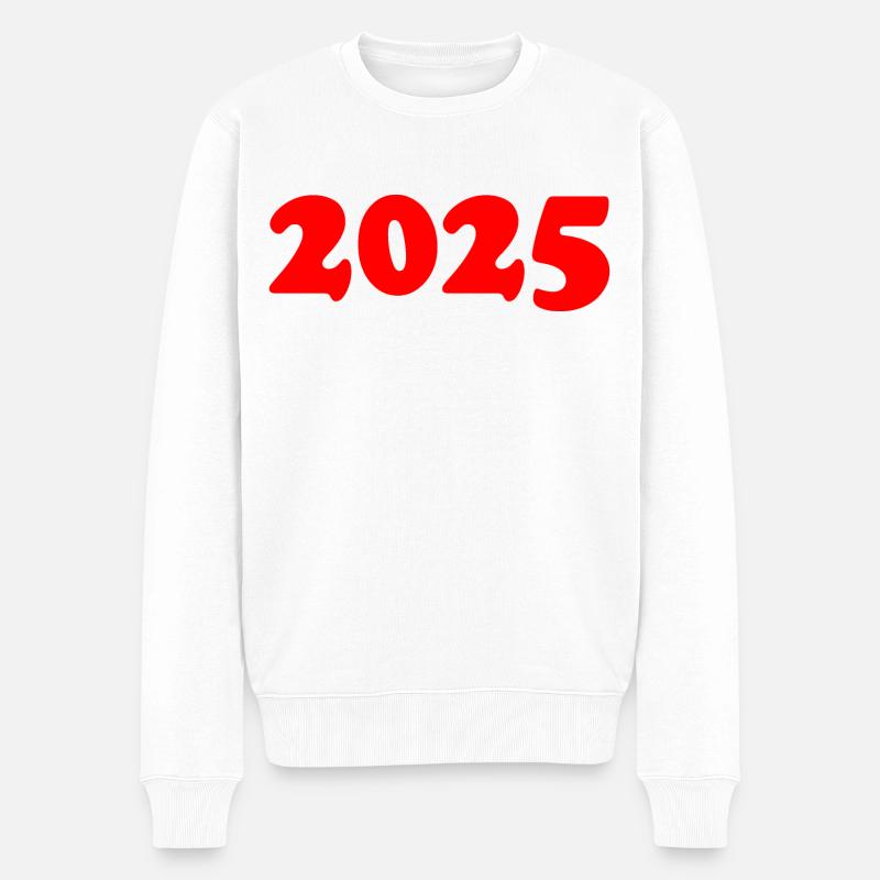 2025 - Männer Premium Bio Pullover - Weiß