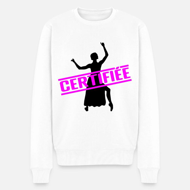 ZERTIFIZIERTER BESTER LEHRER - Männer Premium Bio Pullover - Weiß