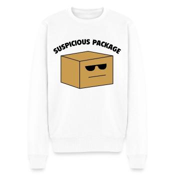 Suspicious Package - Men's Premium Organic Jumper - white - Front - Thijin (182cm)