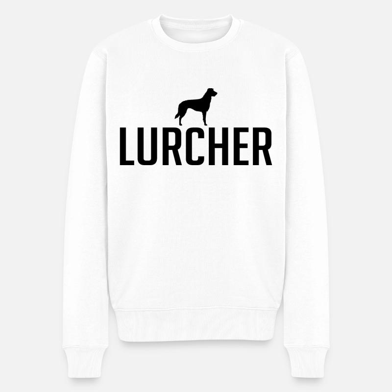 Lurcher Hunderasse Hunde Wilsigns - Männer Premium Bio Pullover - Weiß