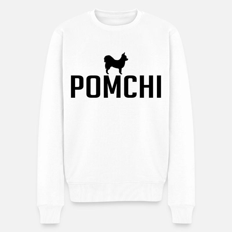 Pomchi Hunderasse Hunde Wilsigns - Männer Premium Bio Pullover - Weiß