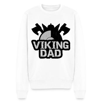 viking papa père viking - Pull Premium bio Homme - blanc - Devant - Thijin (182cm)