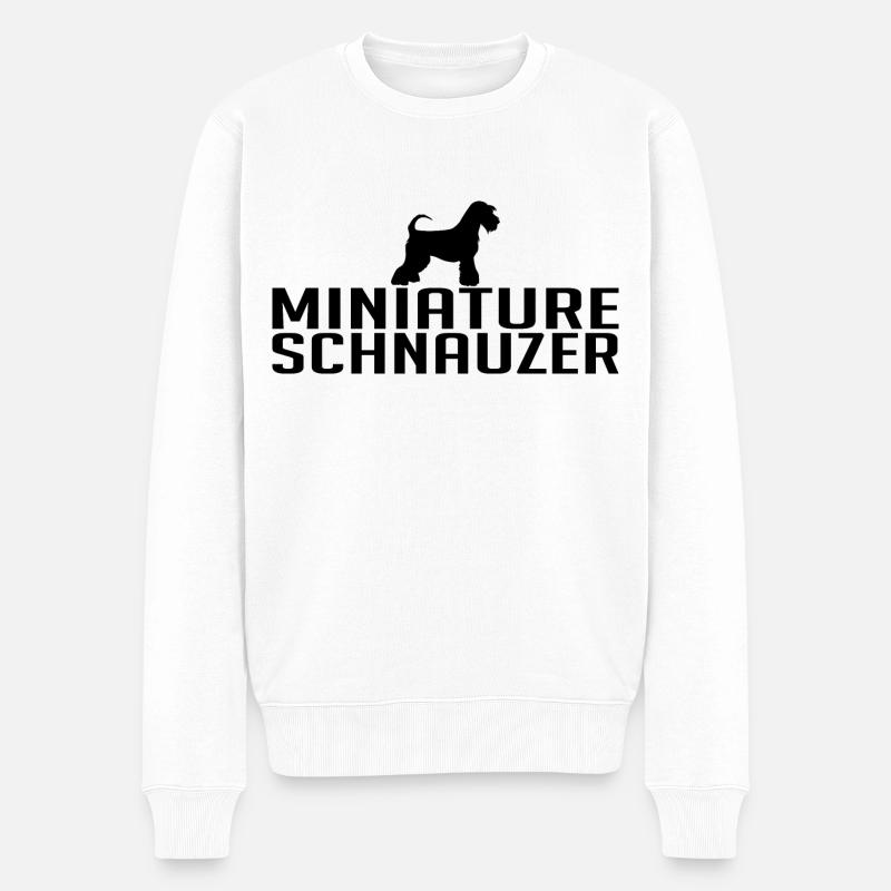 Miniature Schnauzer Hunderasse Hunde Wilsigns - Männer Premium Bio Pullover - Weiß