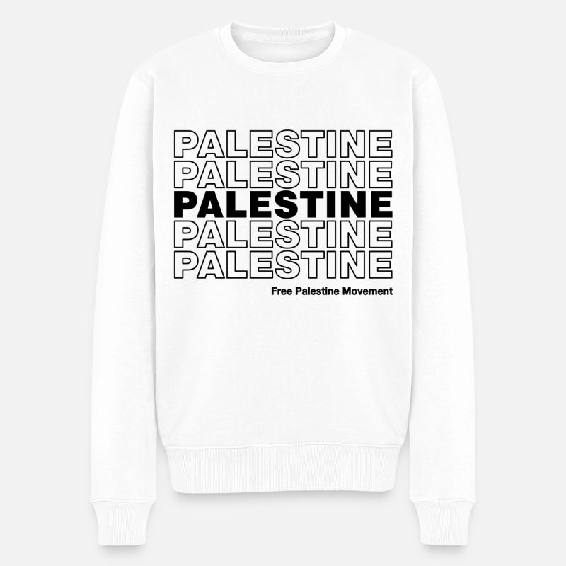 Libre-palestine - Pull Premium bio Homme - blanc