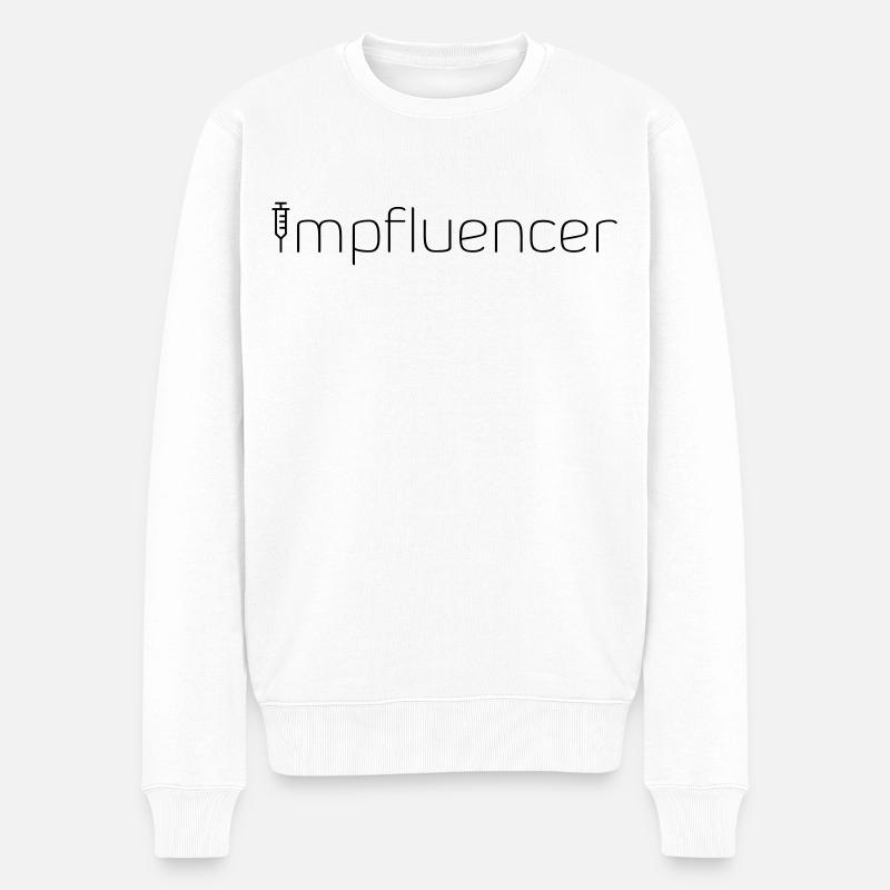 Impfluencer - Männer Premium Bio Pullover - Weiß