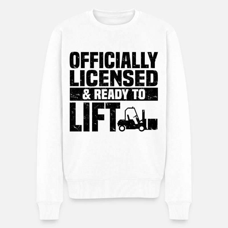 Gabelstapler - Männer Premium Bio Pullover - Weiß