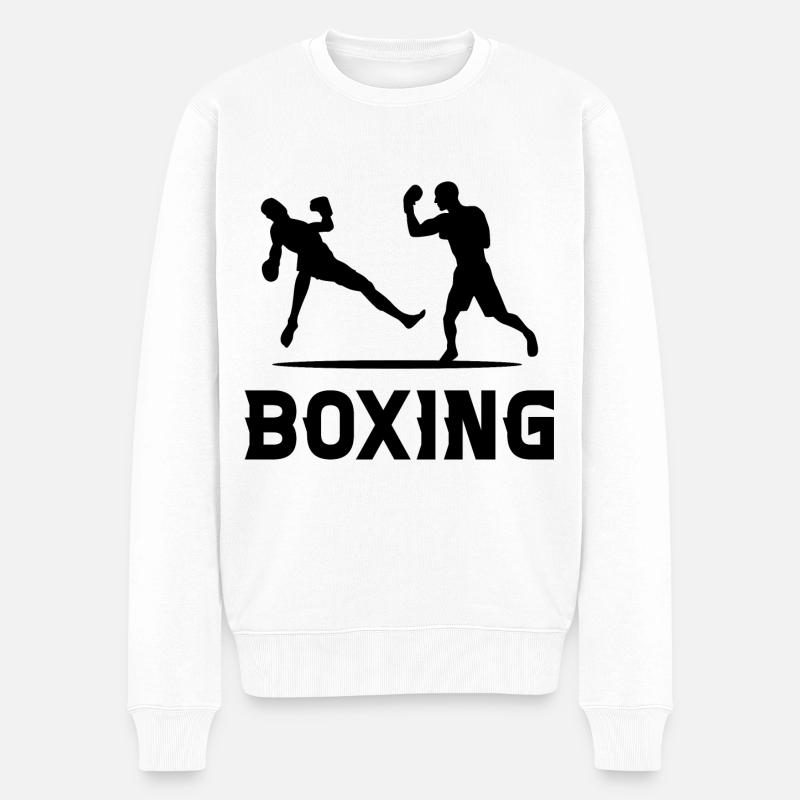 Boxen - Männer Premium Bio Pullover - Weiß