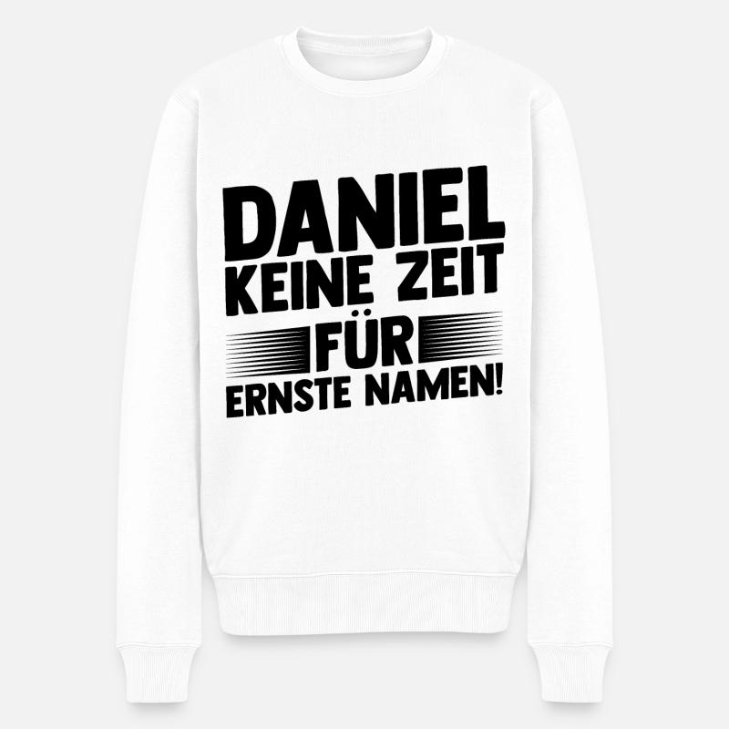 Vorname Daniel - Männer Premium Bio Pullover - Weiß