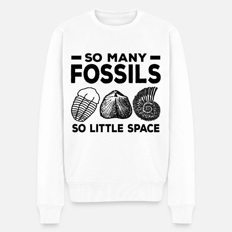 Fossilien Sammeln - Männer Premium Bio Pullover - Weiß