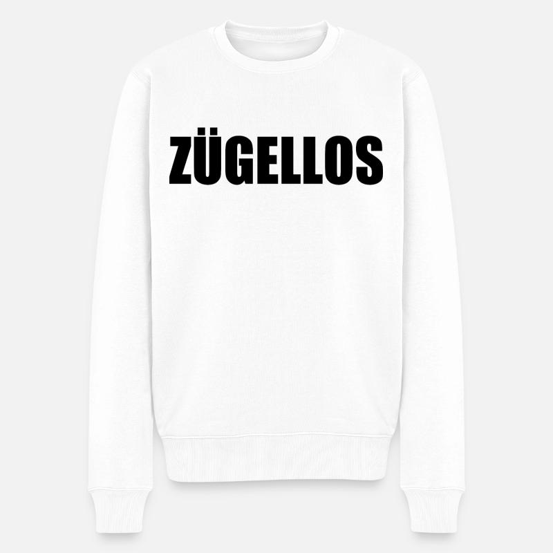 zügellos - Männer Premium Bio Pullover - Weiß
