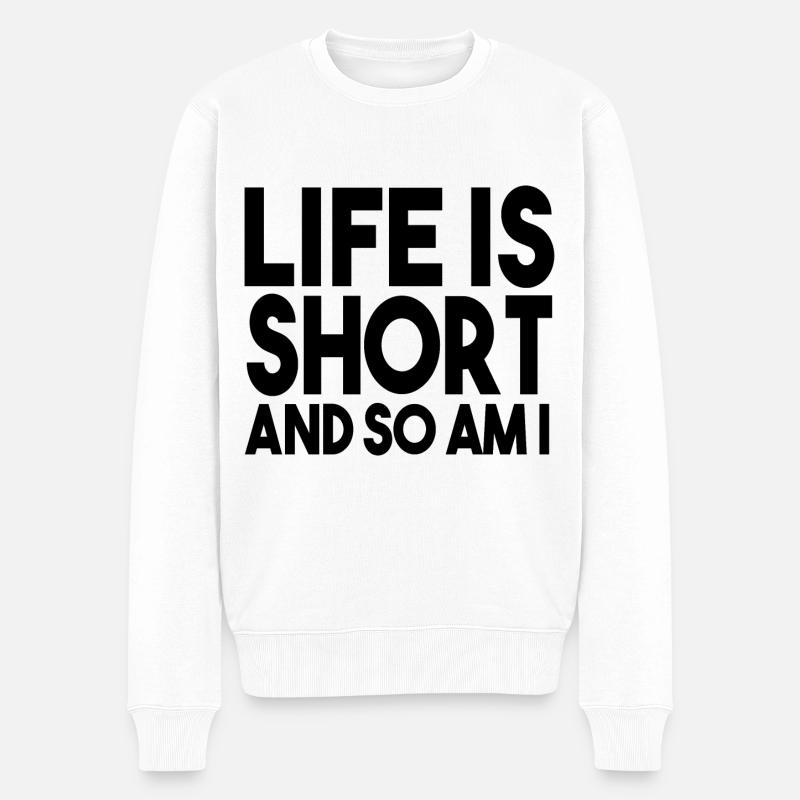 Lustige Sprüche Witzige Sprüche Geschenk - Männer Premium Bio Pullover - Weiß