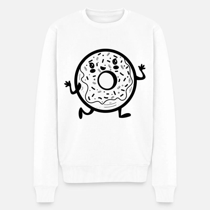 Drôle de beignet - Pull Premium bio Homme - blanc