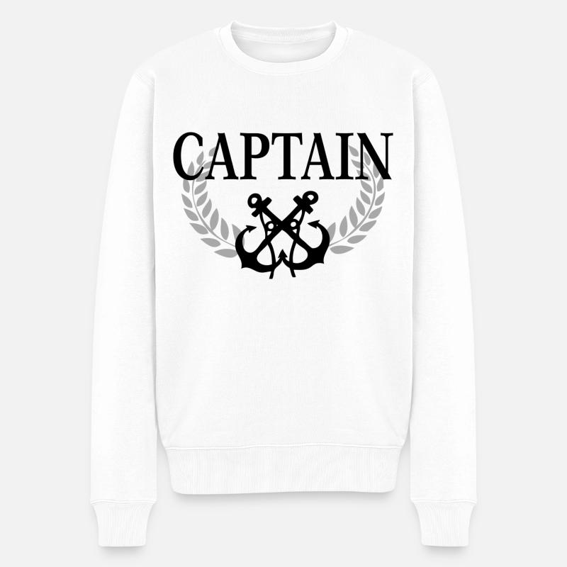 Capitaine - Pull Premium bio Homme - blanc