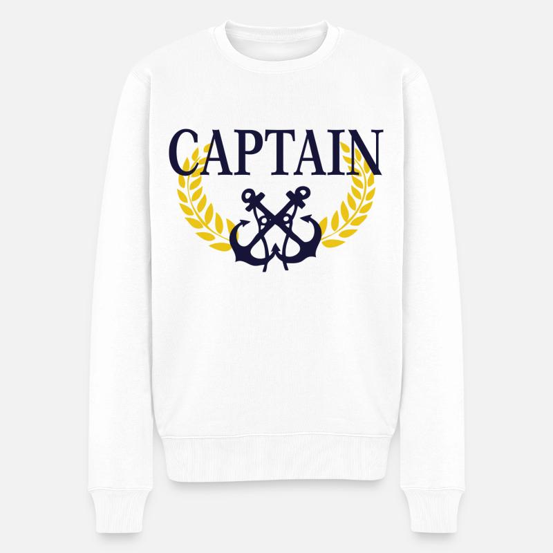 Capitaine - Pull Premium bio Homme - blanc
