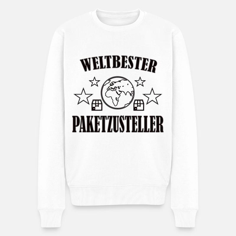 Parcel delivery parcel messenger postman - Men's Premium Organic Jumper - white