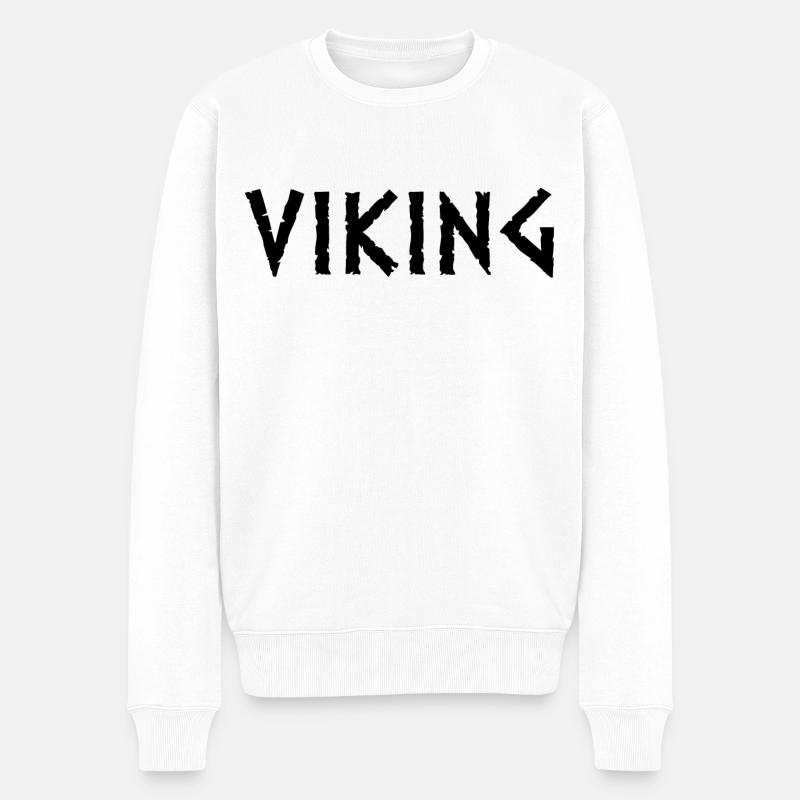 Viking - Männer Premium Bio Pullover - Weiß