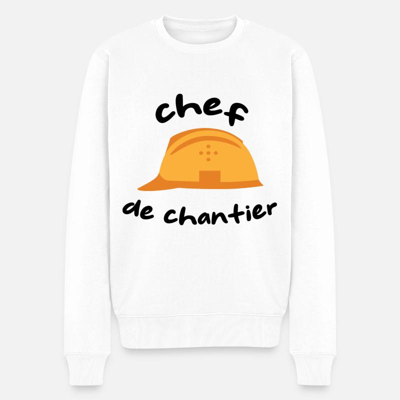 Chef de chantier - Pull Premium bio Homme - blanc