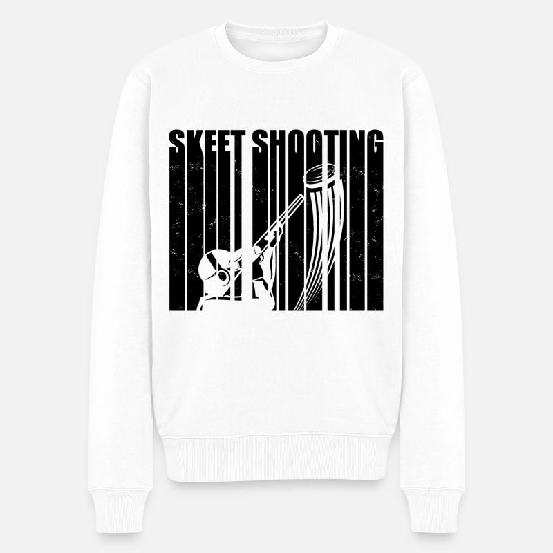 Skeet Shooting - Männer Premium Bio Pullover - Weiß