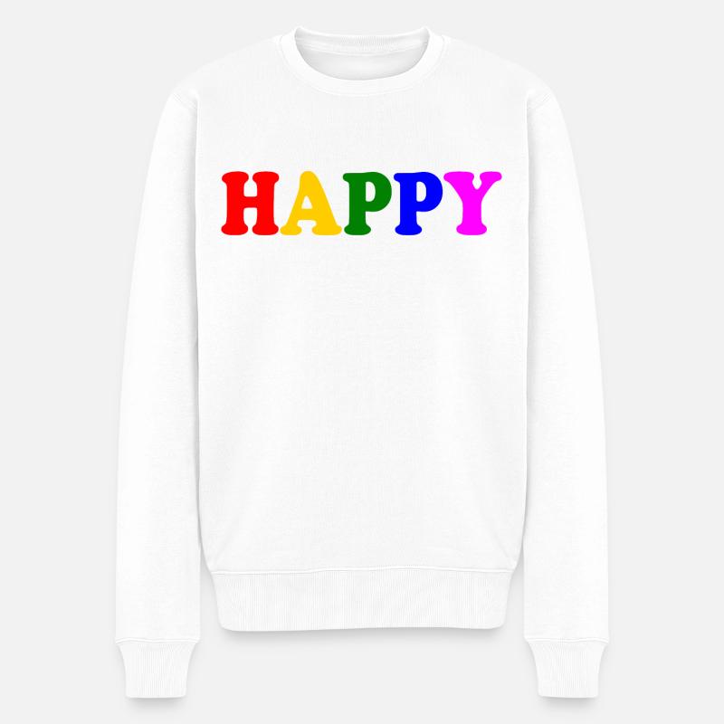 Happy - Pull Premium bio Homme - blanc