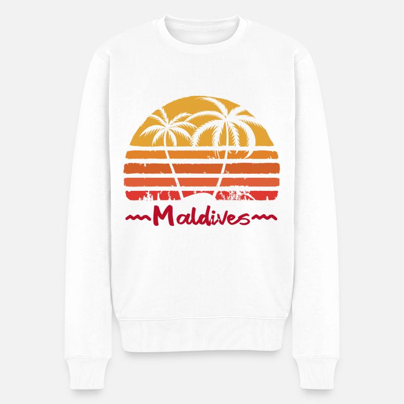 Maldives Vacances - Pull Premium bio Homme - blanc