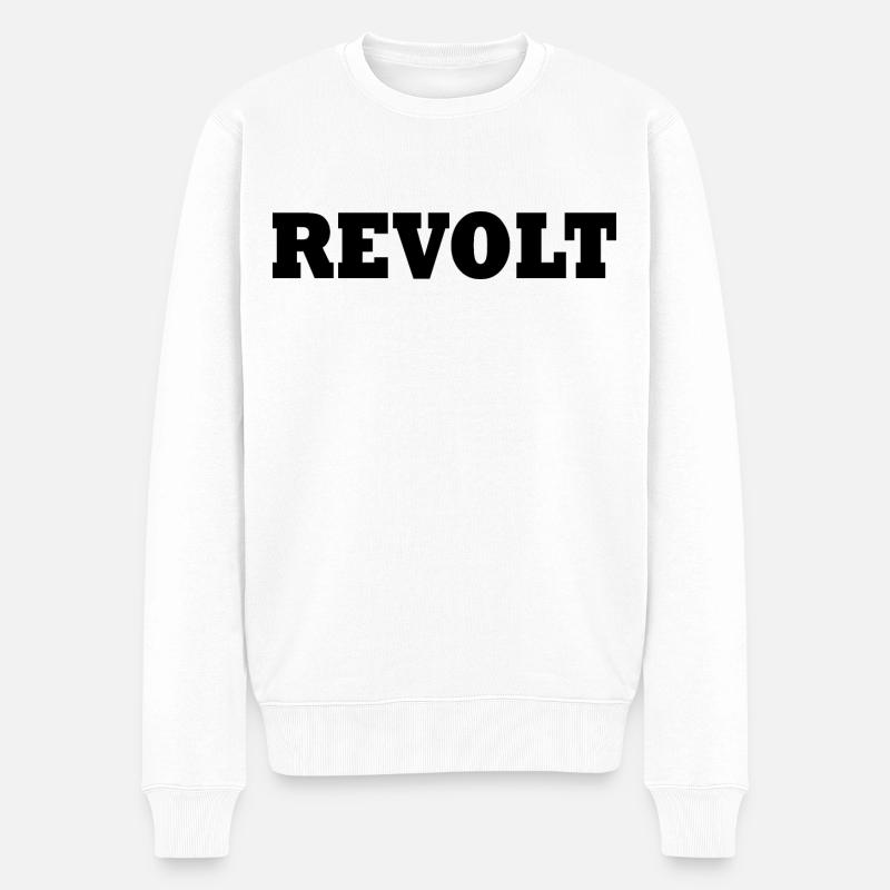 Revolt - Pull Premium bio Homme - blanc