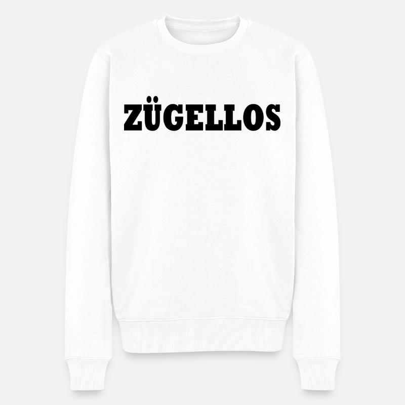zügellos - Männer Premium Bio Pullover - Weiß