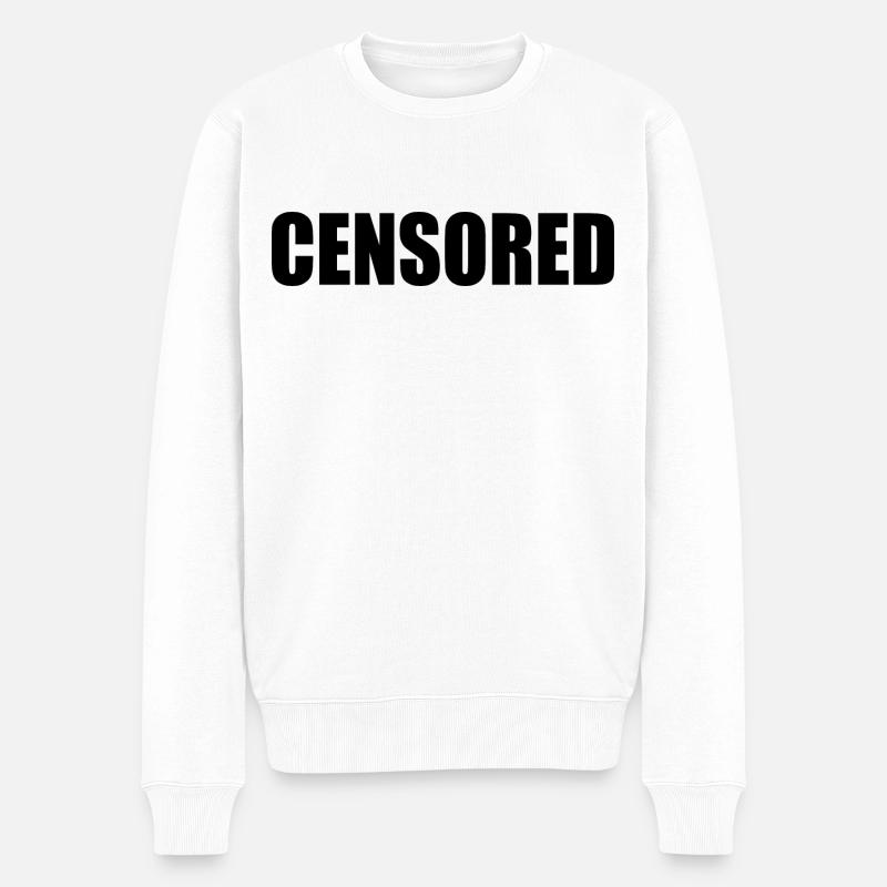 censored - Pull Premium bio Homme - blanc