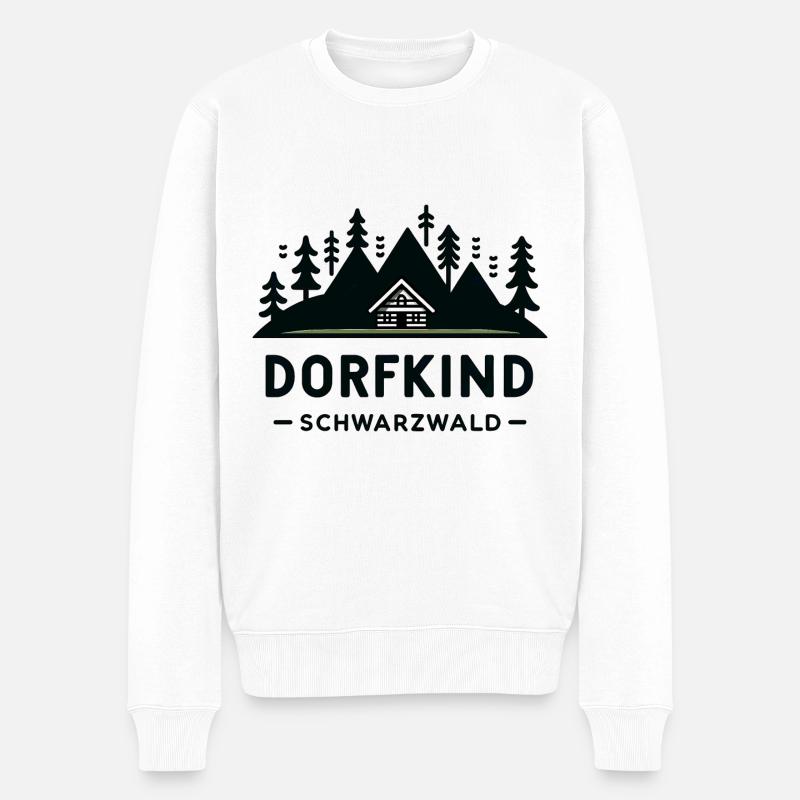 Dorfkind Schwarzwald - Männer Premium Bio Pullover - Weiß