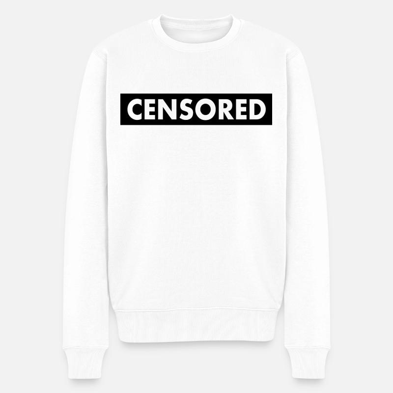 censored - Männer Premium Bio Pullover - Weiß