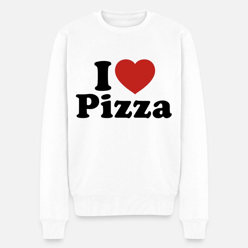 J’adore la pizza - Pull Premium bio Homme - blanc