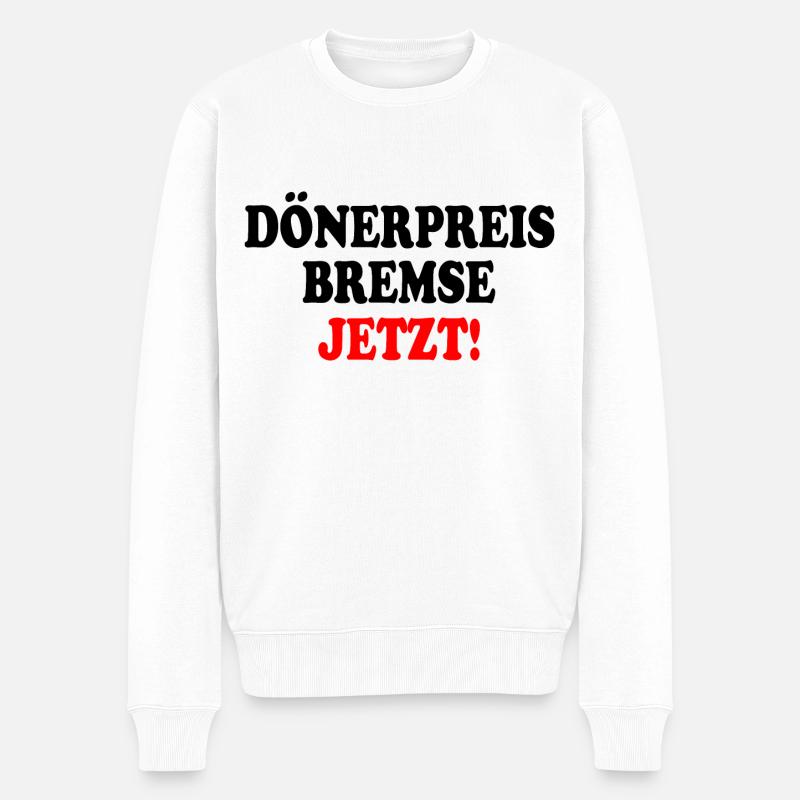 dönerpreisbremse jetzt - Männer Premium Bio Pullover - Weiß