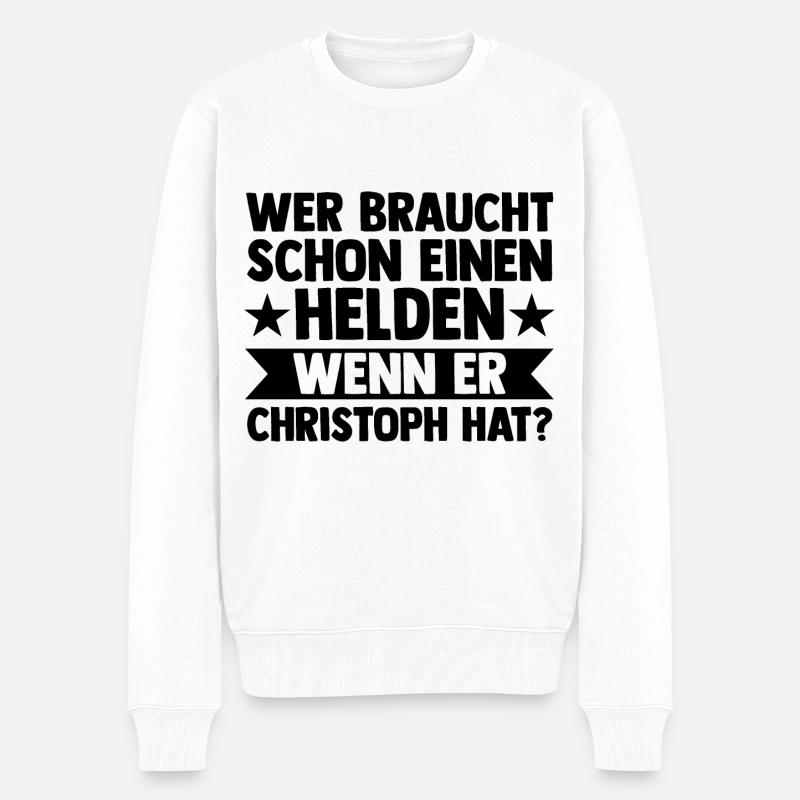 Prénom Chris Christoph - Pull Premium bio Homme - blanc