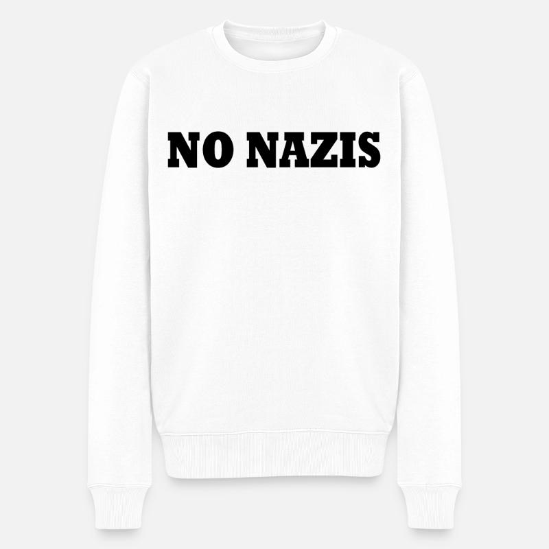 Pas de nazis - Pull Premium bio Homme - blanc