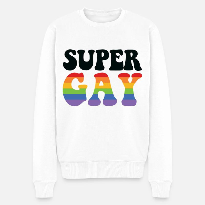 Super Gay - Pull Premium bio Homme - blanc