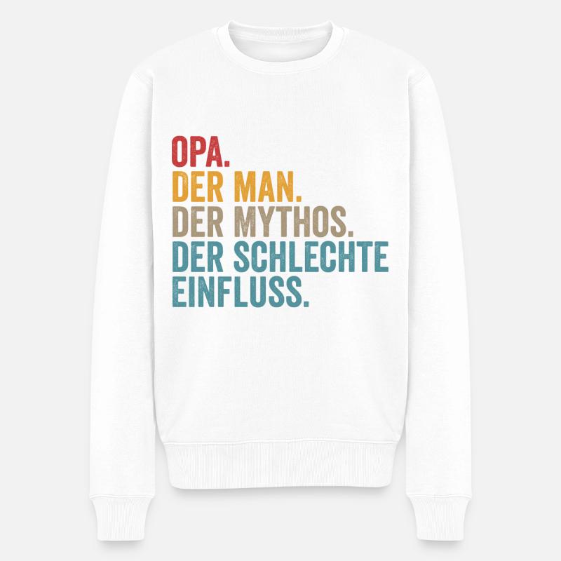 Papy Papy - Pull Premium bio Homme - blanc