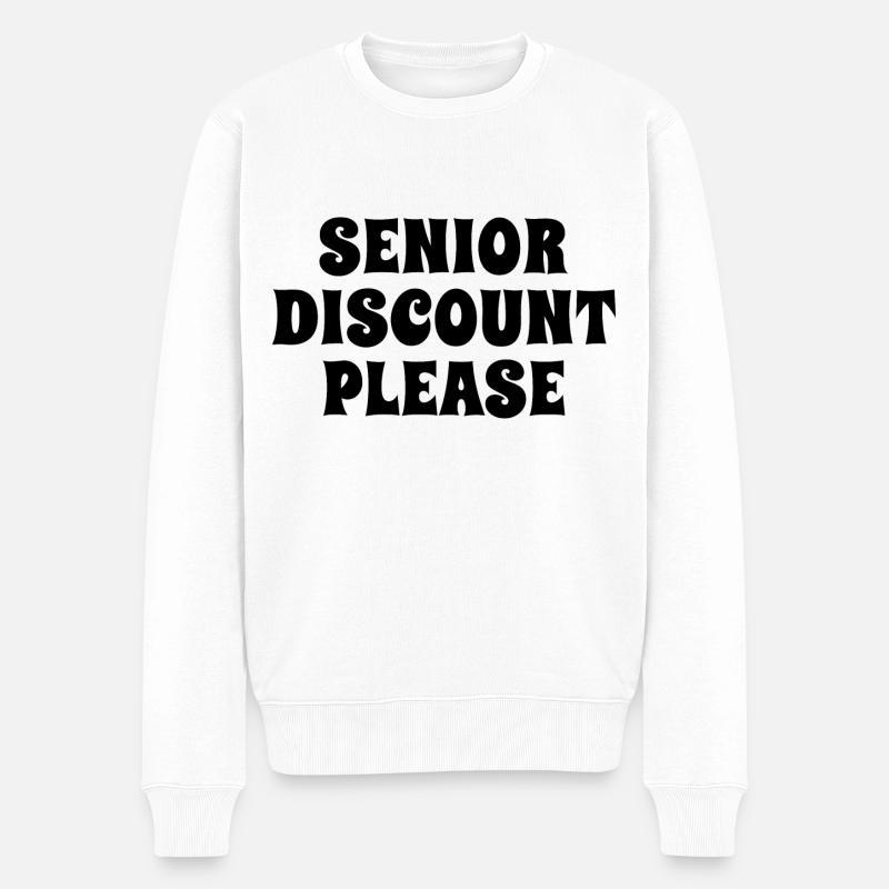 Réduction Senior s’il vous plaît - Pull Premium bio Homme - blanc