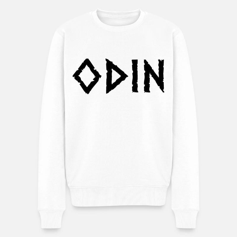 Odin - Männer Premium Bio Pullover - Weiß