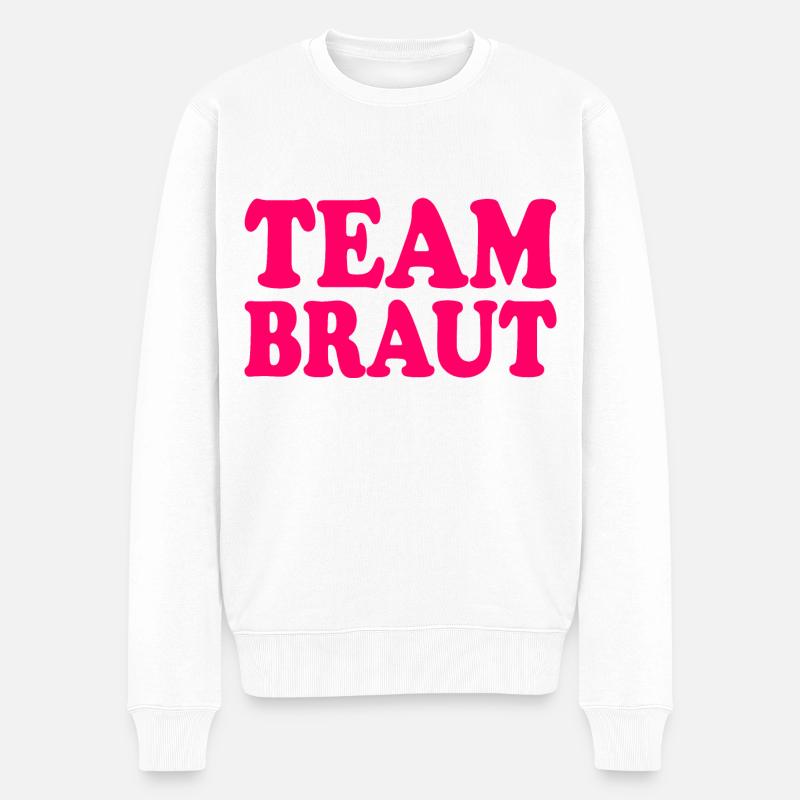 Team braut - Männer Premium Bio Pullover - Weiß