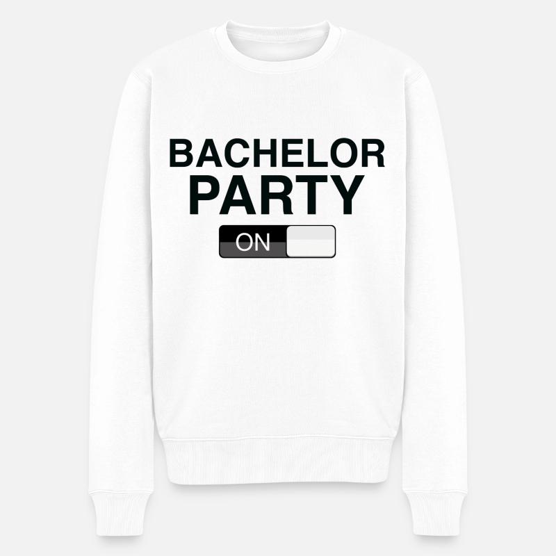 Junggesellenabschied am - Männer Premium Bio Pullover - Weiß