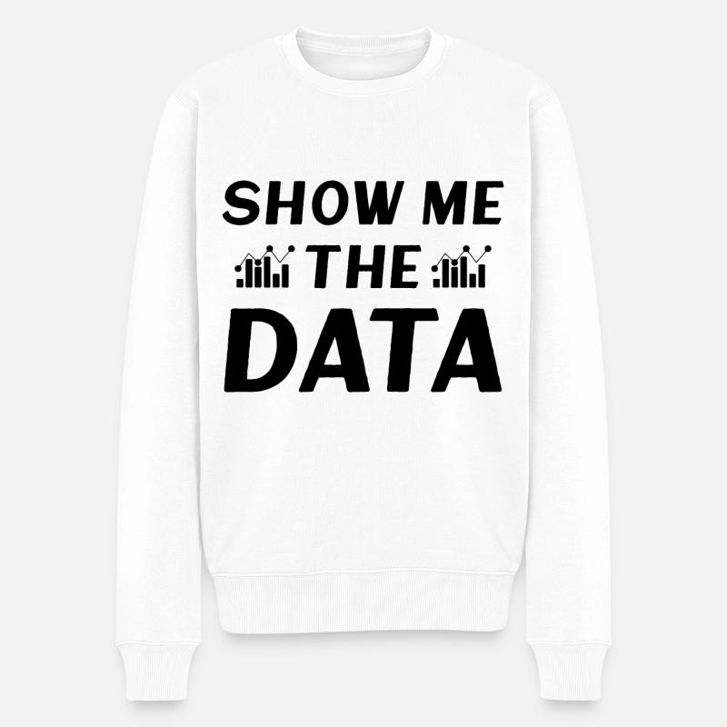 Show me the Data - Männer Premium Bio Pullover - Weiß