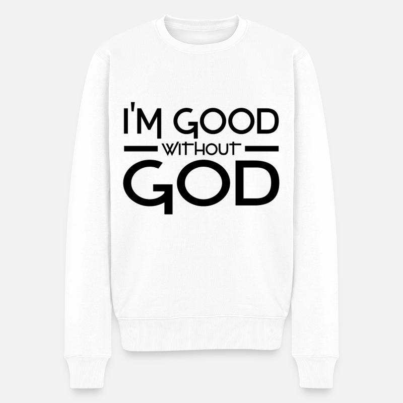 Anti Religion Geschenke - Männer Premium Bio Pullover - Weiß
