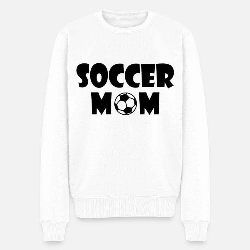 Soccer mom - Männer Premium Bio Pullover - Weiß