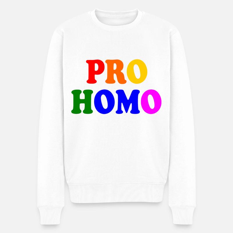Pro homo - Männer Premium Bio Pullover - Weiß