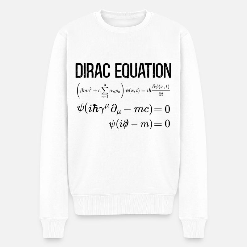 Dirac Equation Mathematisch-relativistische - Männer Premium Bio Pullover - Weiß