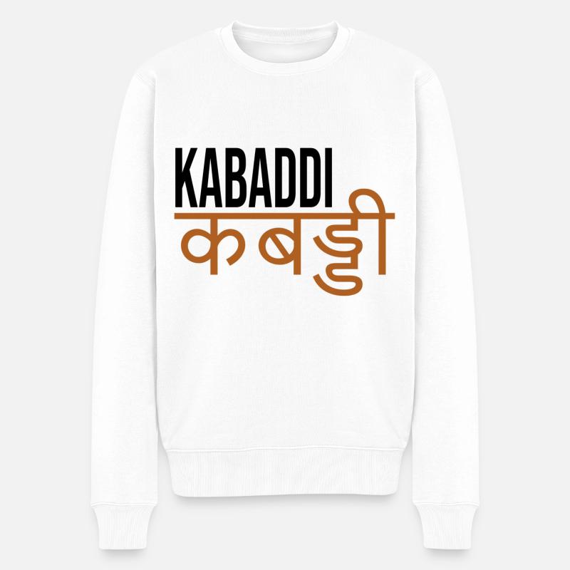 Kabaddi - Männer Premium Bio Pullover - Weiß