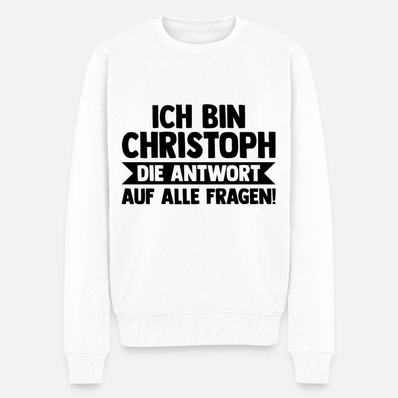Prénom Chris Christoph - Pull Premium bio Homme - blanc