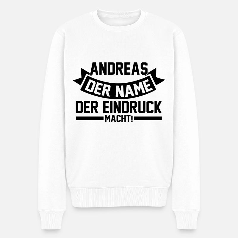 Prénom Andreas - Pull Premium bio Homme - blanc