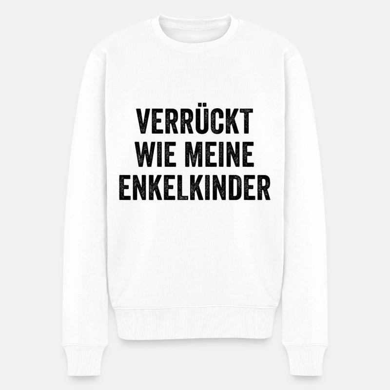 Großvater Opa - Männer Premium Bio Pullover - Weiß